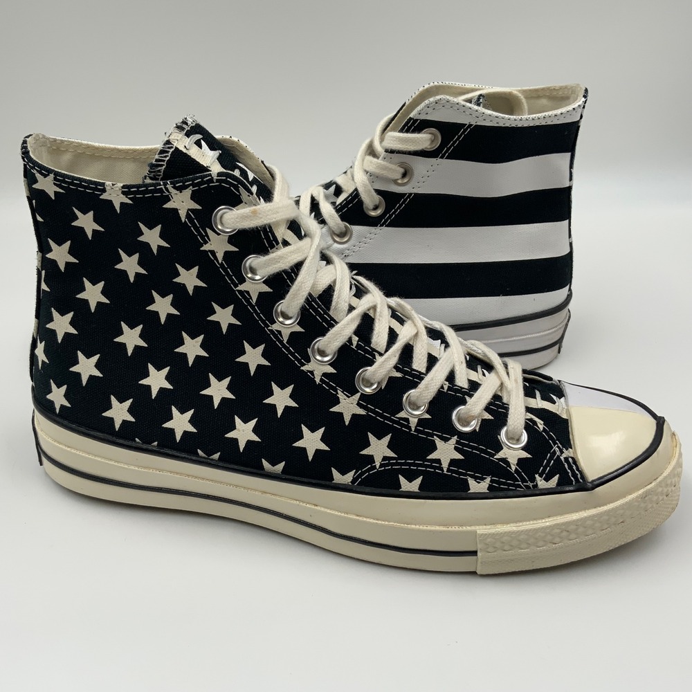 Converse Chuck 70 High Restructured Americana Stars Stripes Black White 166425C